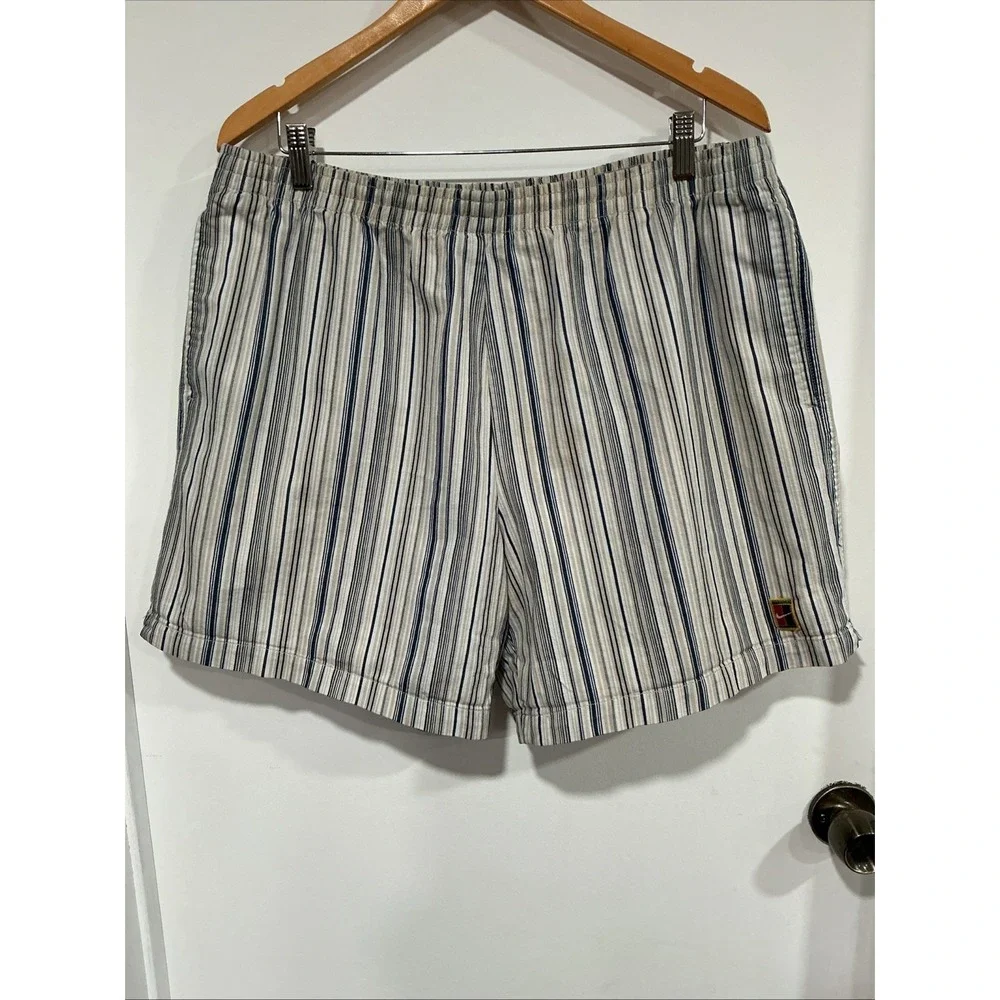 Vintage Nike Challenge Court Shorts, Large, Blue Stripes